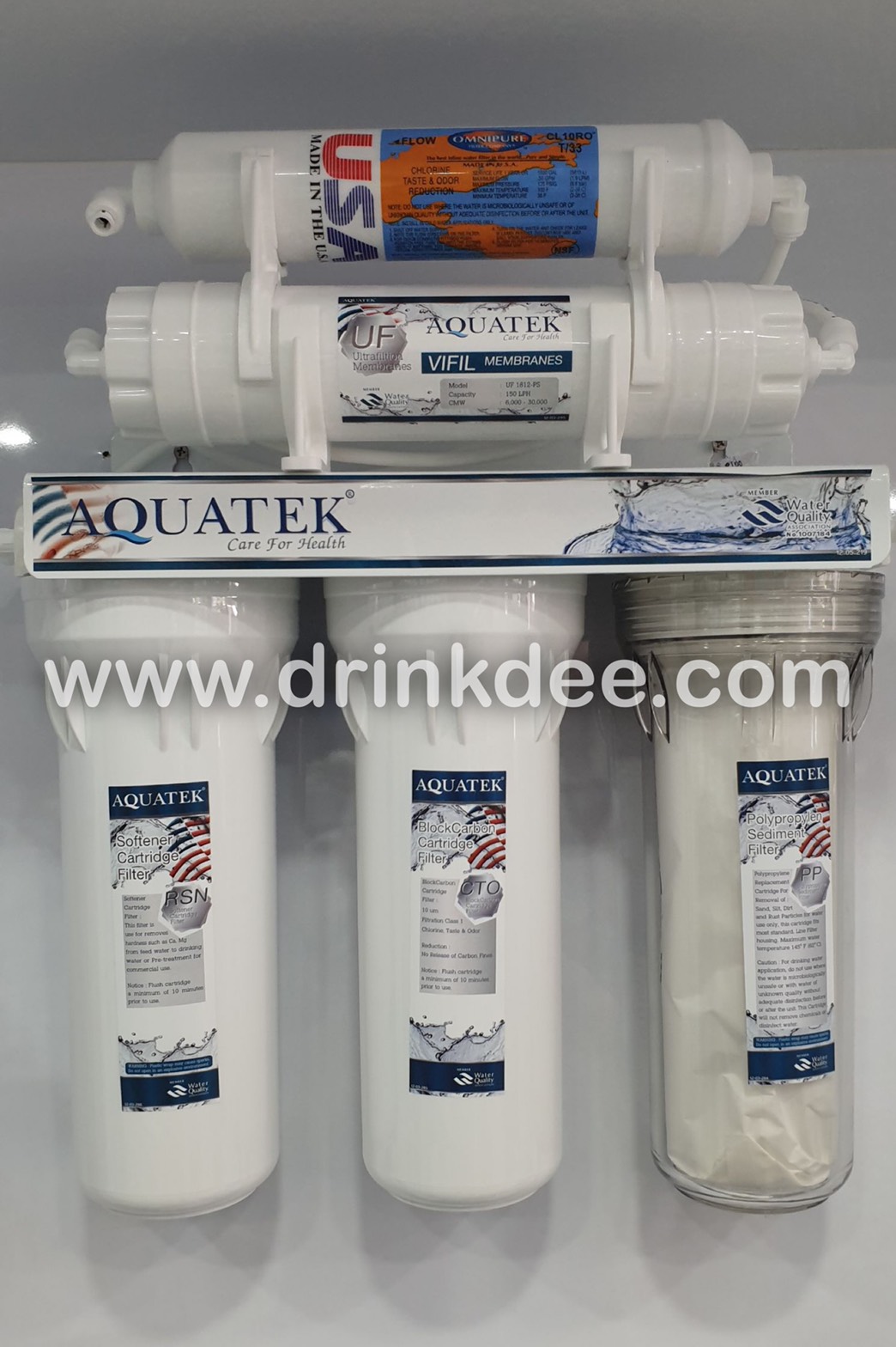 เครื่องกรองน้ำ 5 ขั้นตอน UF AQUATEK USA.