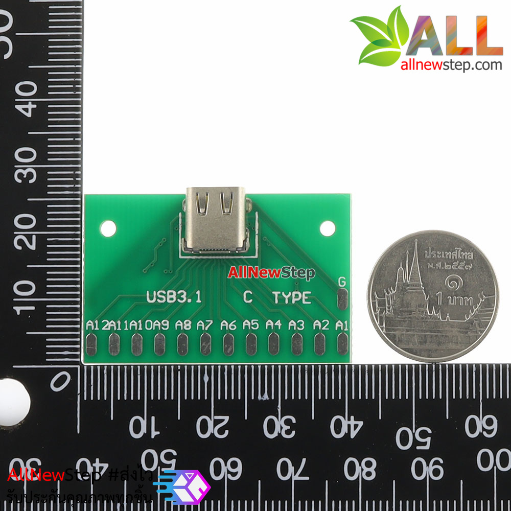 USB breakout TYPE-C ตัวเมีย female test board USB 3.1 type c with PCB board 24P connector