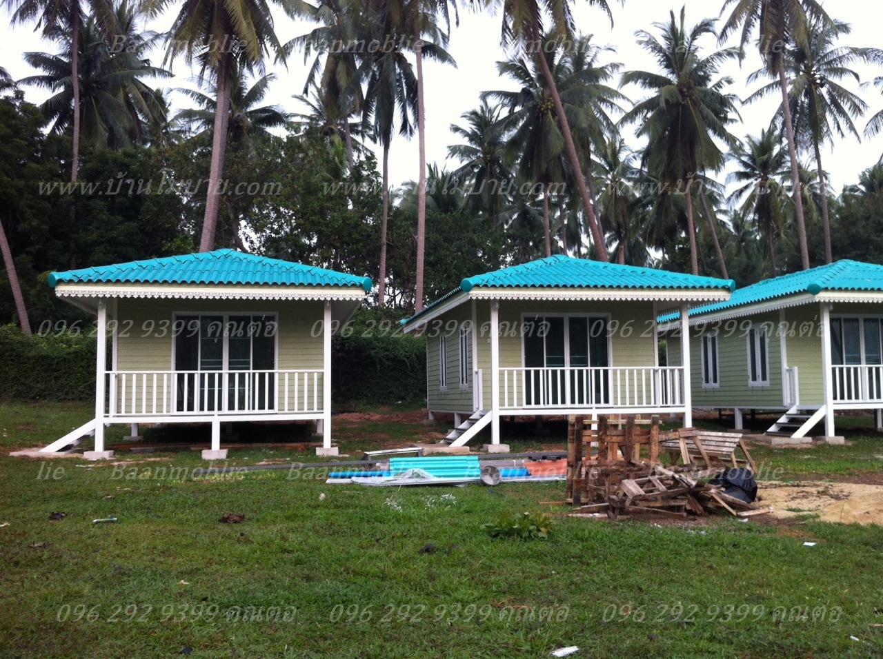 บ้านขนาด 7.2*9.5 เมตร (2 ห้องนอน 1ห้องนั่งเล่น 1ห้องครัว 1 ห้องน้ำ)