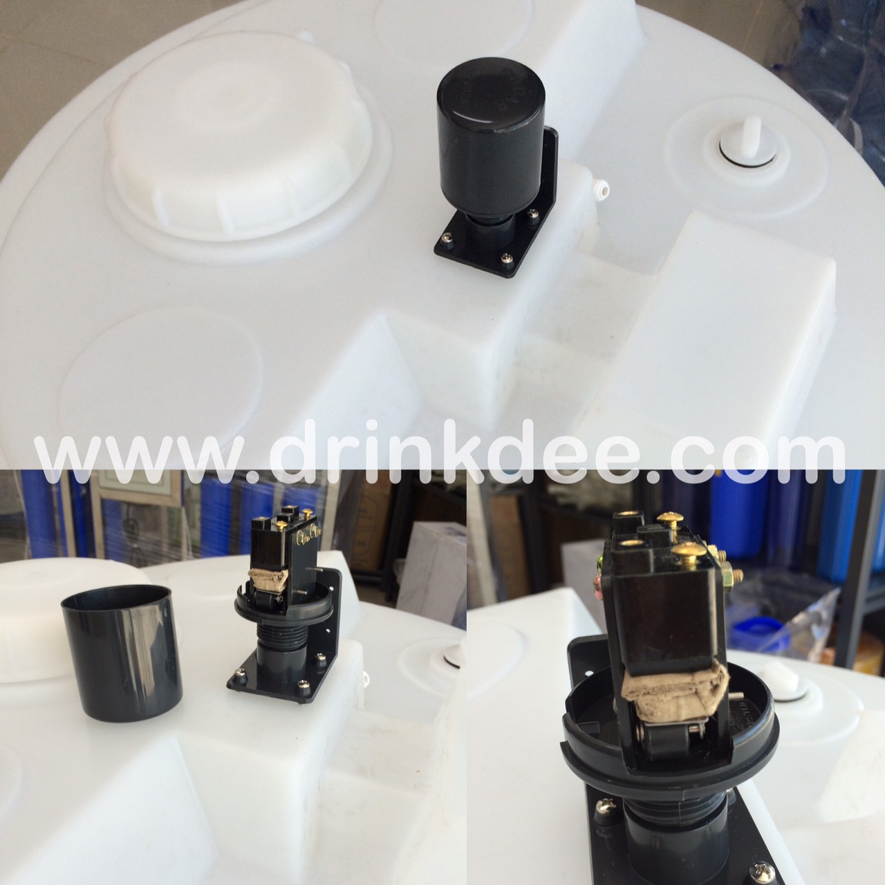 เครื่องกรองน้ำ 5 ขั้นตอน RO.300G (โครง+ถัง 200L+ ลูกลอย)