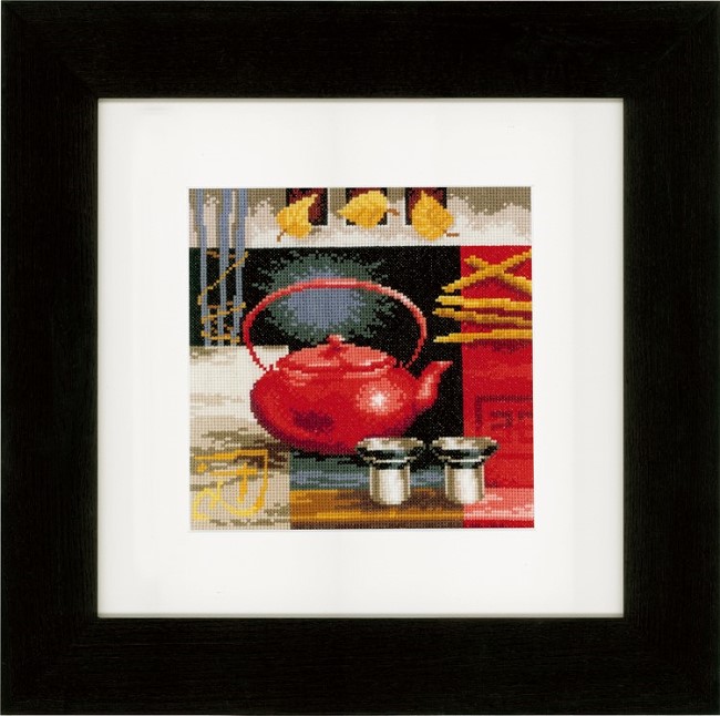 Vervaco ชุดปัก Asian Tea Ceremony - Red Teapot