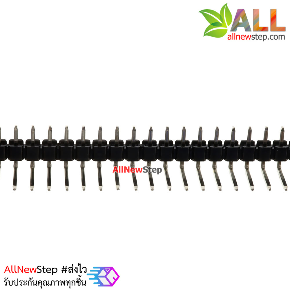 ก้างปลา 1x40 แบบฉาก 90 องศา 40 ขา 2.54mm Right Angle Male Single Row Pin Header Connectors