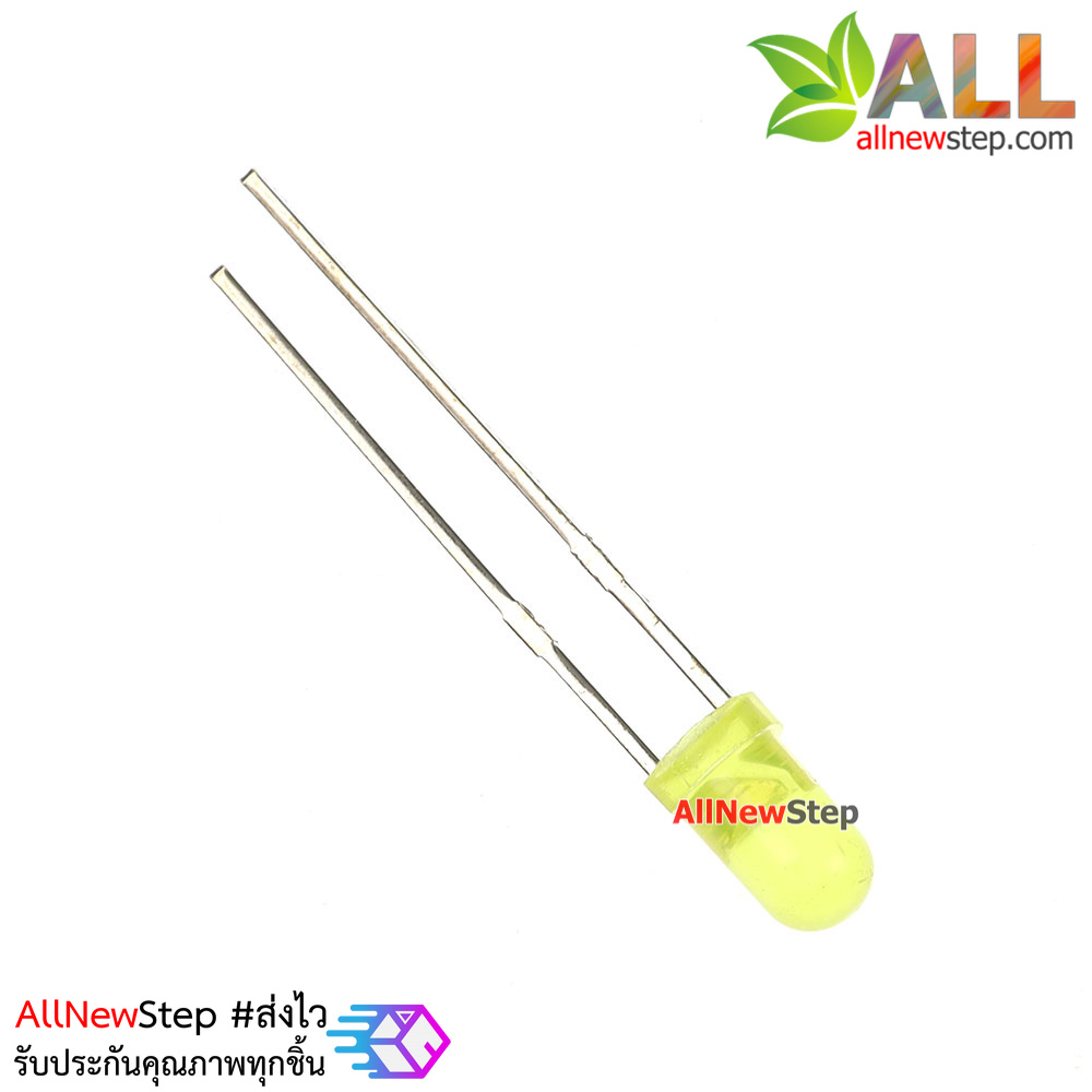 LED ขนาด 3mm สีเหลือง จำนวน 5 ดวง
