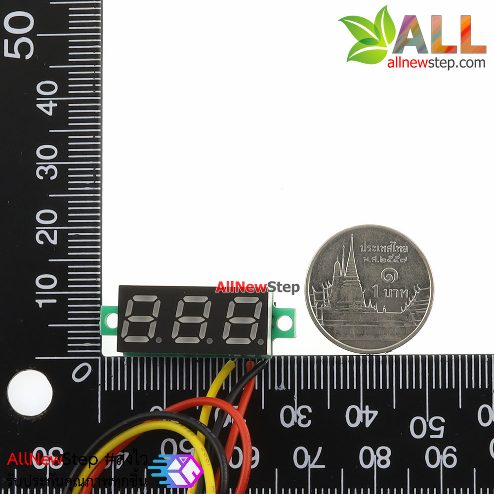 0.28 นิ้ว Digital DC volt meter 0-100V โวลต์มิเตอร์ 0-100V ขนาด 0.28 นิ้ว สีน้ำเงิน 2381BB