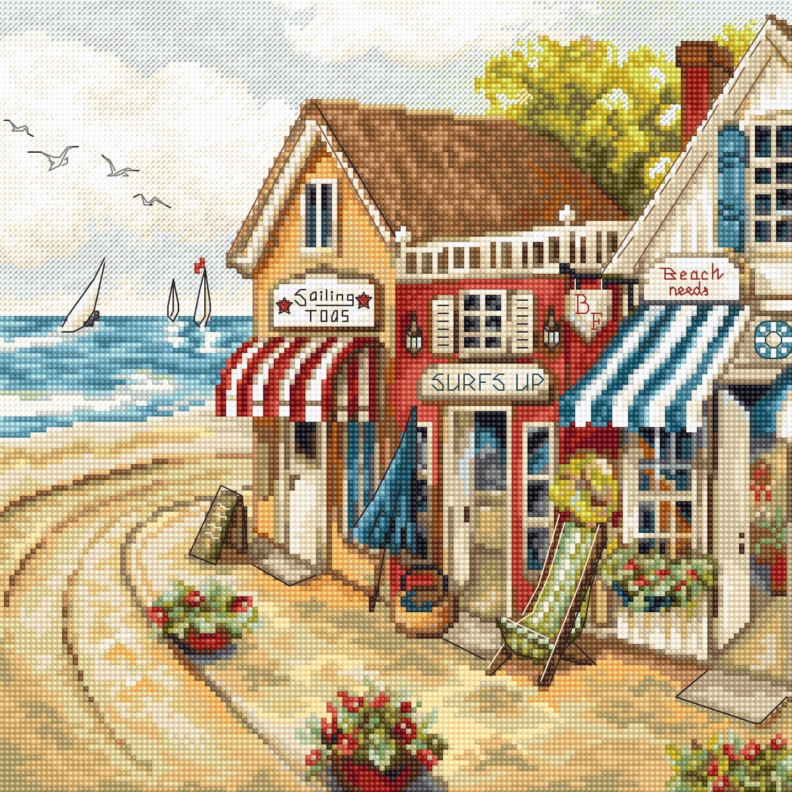 Letistitch ชุดปัก shop by the sea