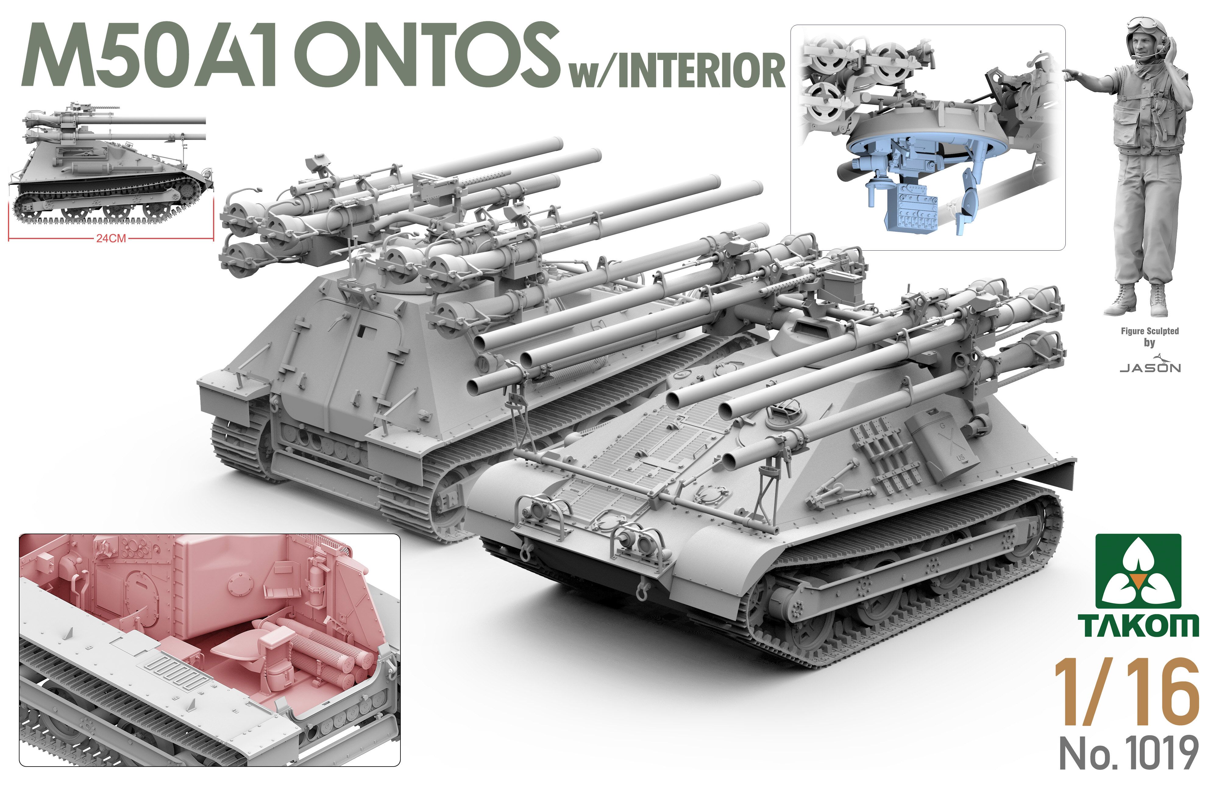 1/16 M50A1 ONTOS w/INTERIOR