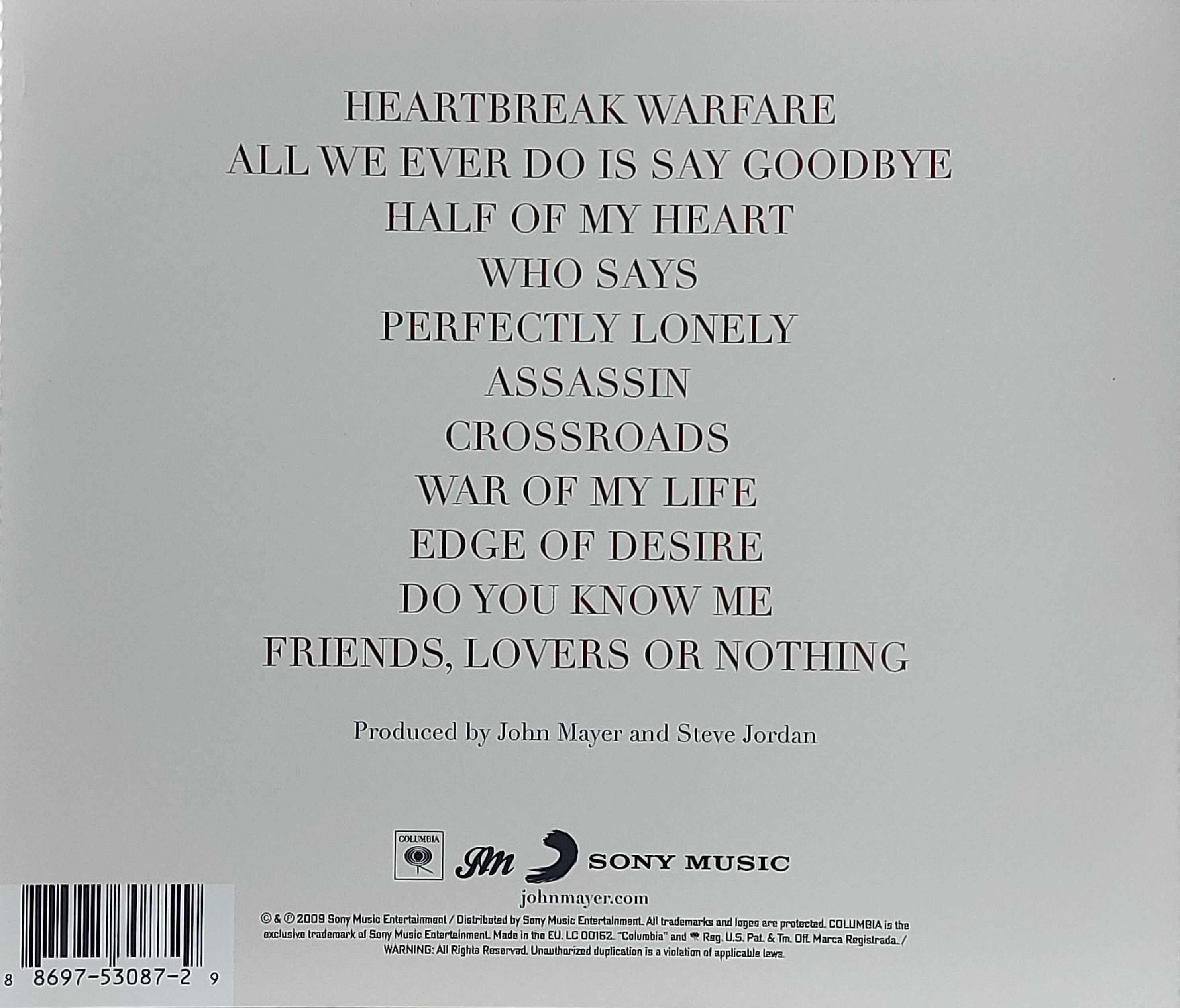 CD,John Mayer - Battle Studies (2009)(Thai)