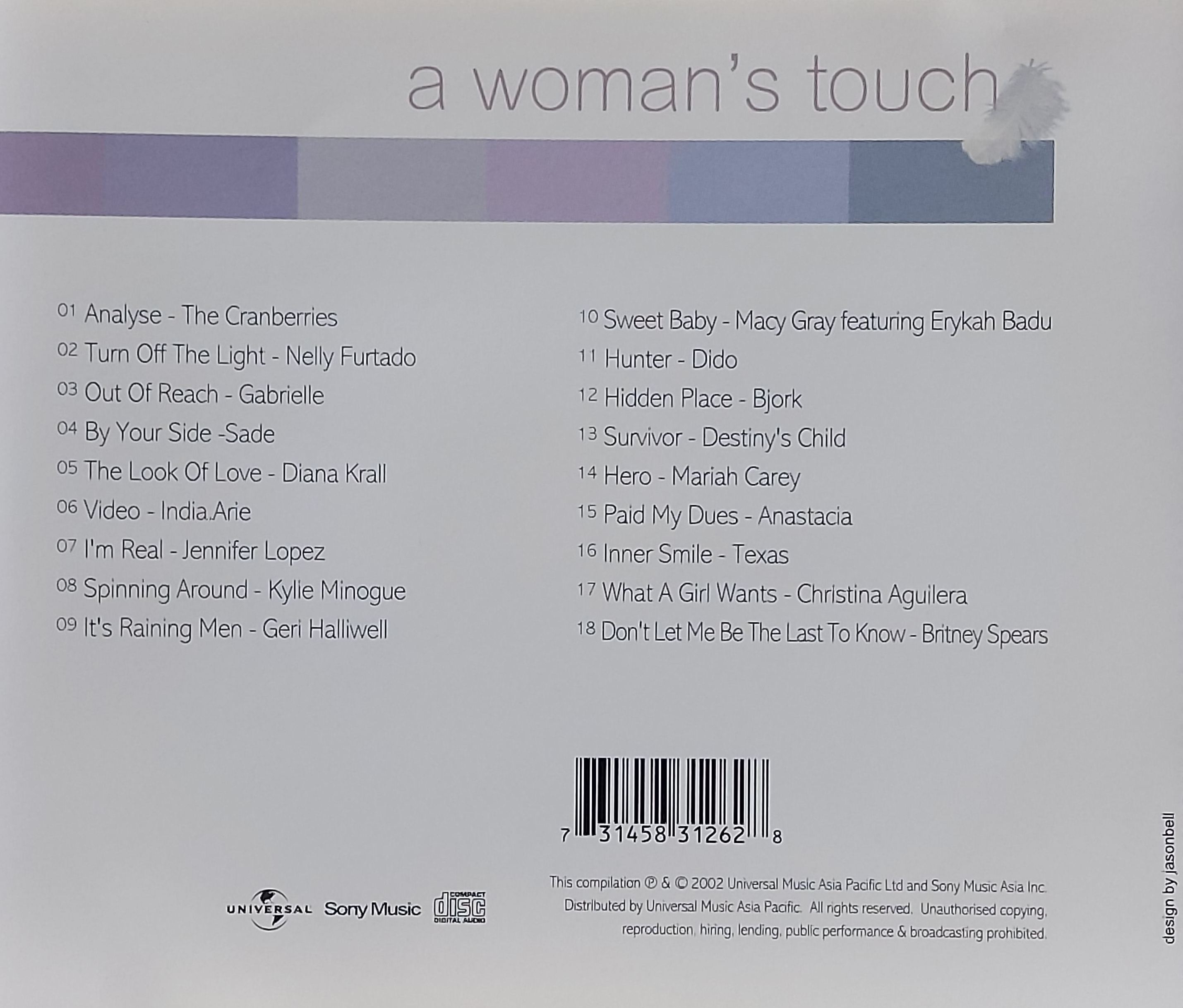 Used CD,A Woman's Touch (A)(Various Artists) (2002)(Asia)
