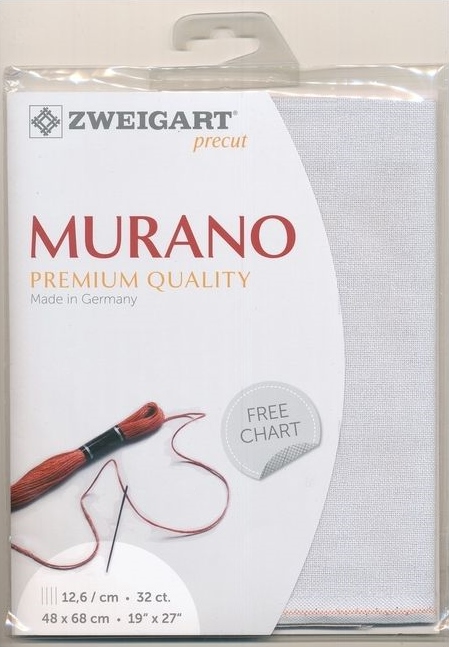 Zweigart Murano 32ct. สีเทา Silvery Moon ขนาด 48 x 68 ซม.