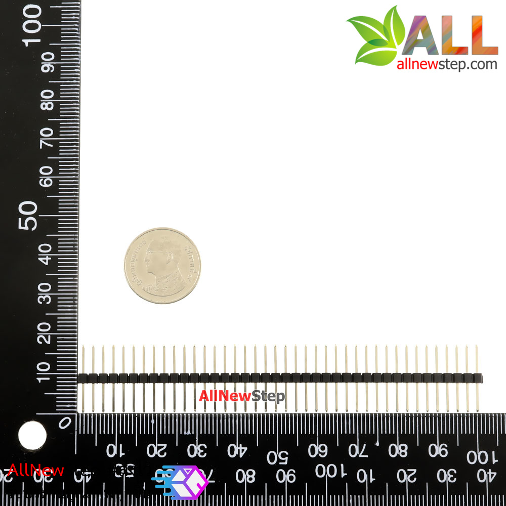 ก้างปลาแบบยาวสองด้าน 40Pin 1x40 2.54mm 17mm Long Header Pin Male Breakable Pin Header
