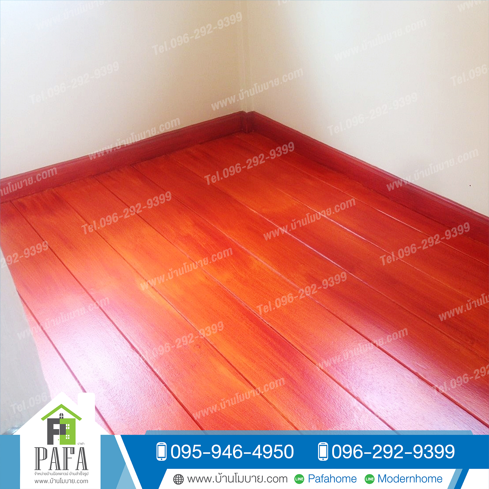 บ้านน็อคดาวน์ขนาด 7*6 เมตร (4ห้องนอน 2ห้องน้ำ 1ห้องรับเเขก 1ห้องครัว)