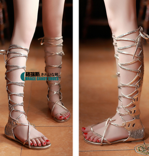 รองเท้าGladiator สีเงิน/ทอง ไซต์ 34-43