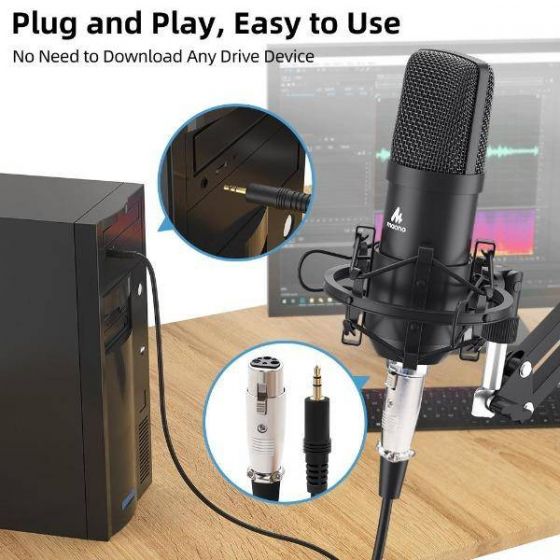 MAONO AU-A03 Condenser Podcasting Microphone Kit