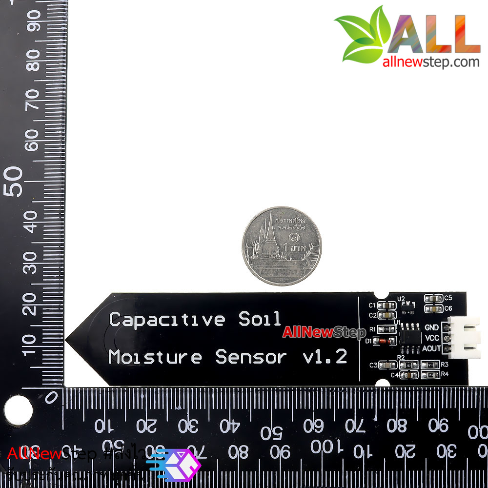 เซ็นเซอร์วัดความชื้นในดินแบบสัมผัส Capacitive Soil Moisture Sensor V1.2
