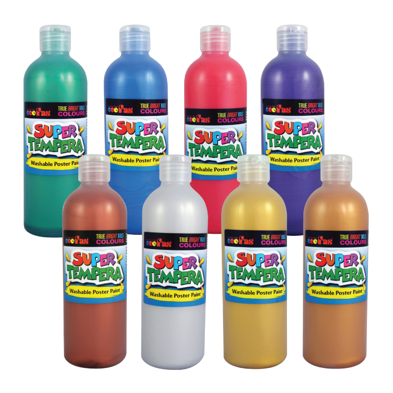 สี FAS Super Tempera 500 ml (สีโปสเตอร์) - Metallic Colors