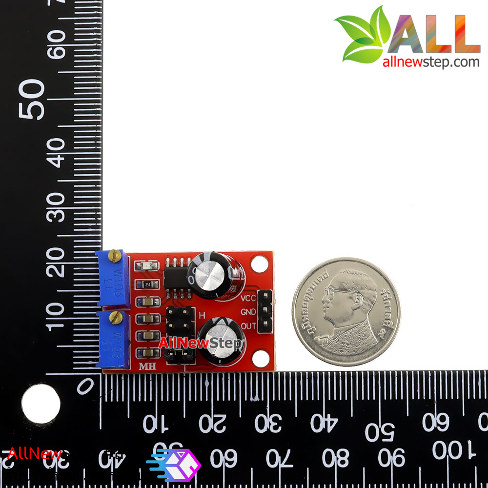 NE555 Square Wave Signal Generator Frequency & Duty Cycle Adjustable