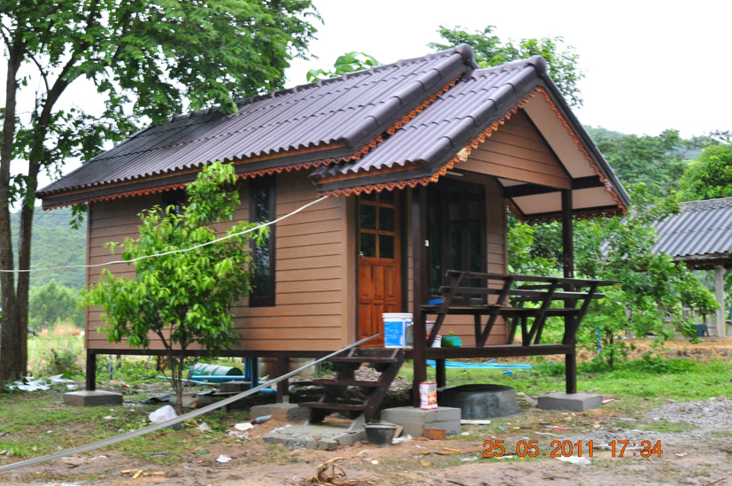 บ้านน็อคดาวน์ : บ้านโมบาย ทรงจั่ว ขนาด 3*6 เมตร ระเบียง 1*3 เมตร (1 ห้องนอน 1 ห้องน้ำ)