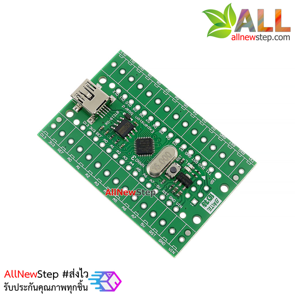 บอร์ด Nano 3.0 Shield Atmega168P บอร์ด Nano 3.0 แบบ Screw connector (Arduino-Compatible)
