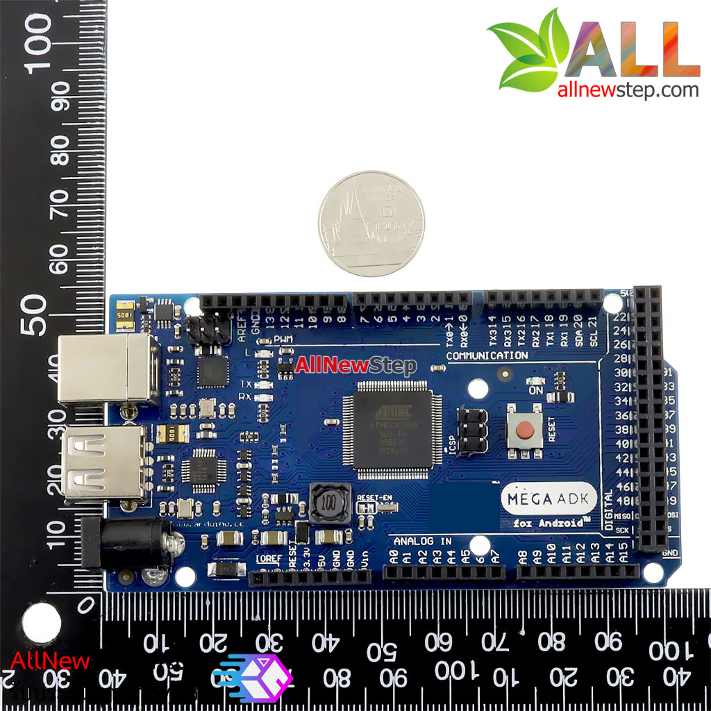 บอร์ด Google Android Open ADK Mega 2560 + USB Host พร้อมสาย USB (Arduino-Compatible)