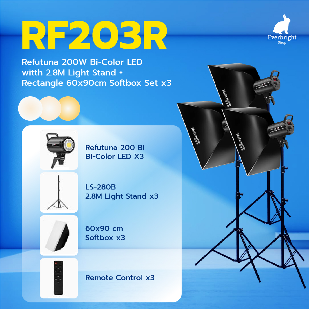 Refutuna 200Watt Bi-Color Set 3X