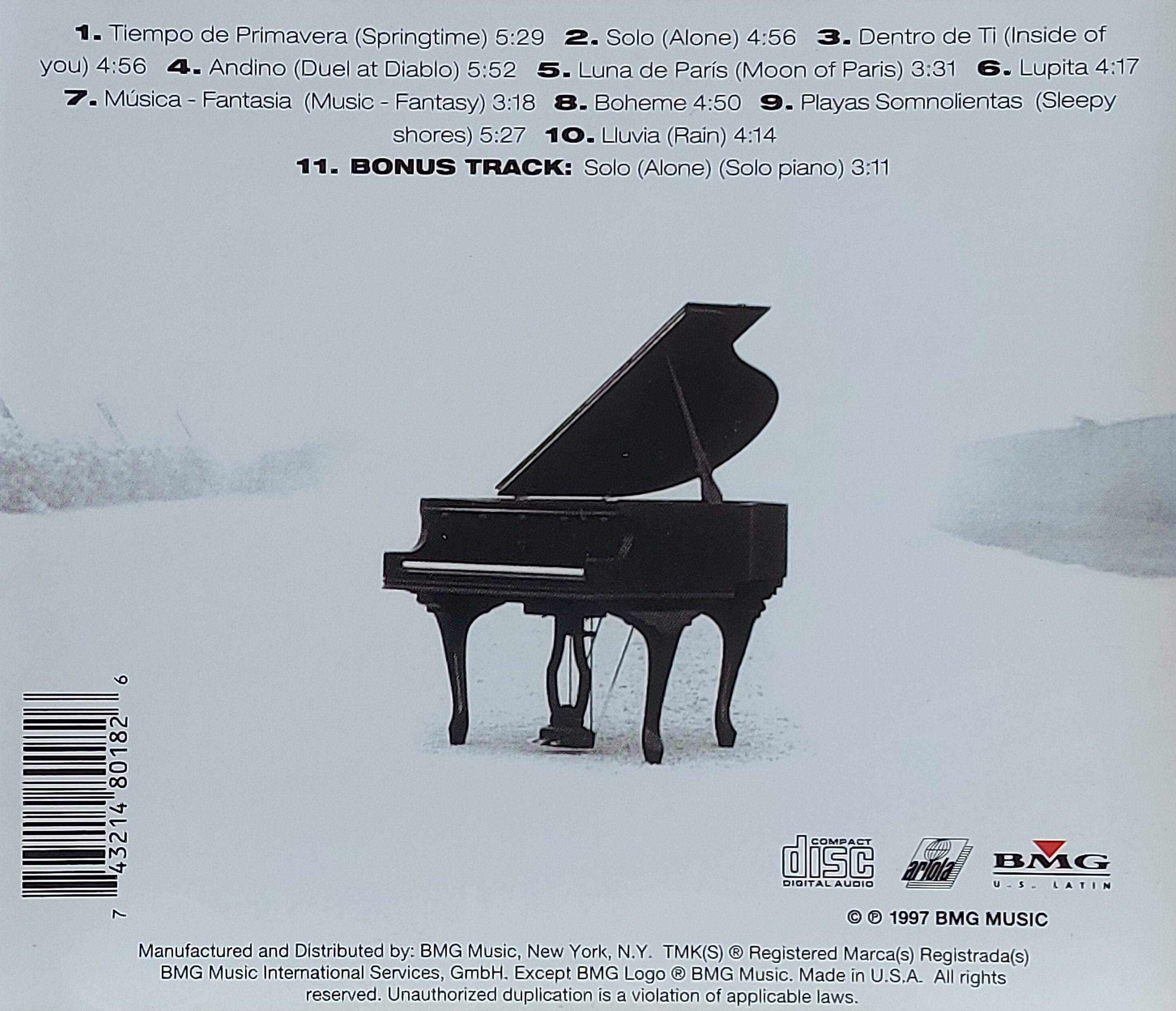 Used CD,Di Blasio - Solo (Raul Di Blasio) (B)(instrumental)(1997)(USA)