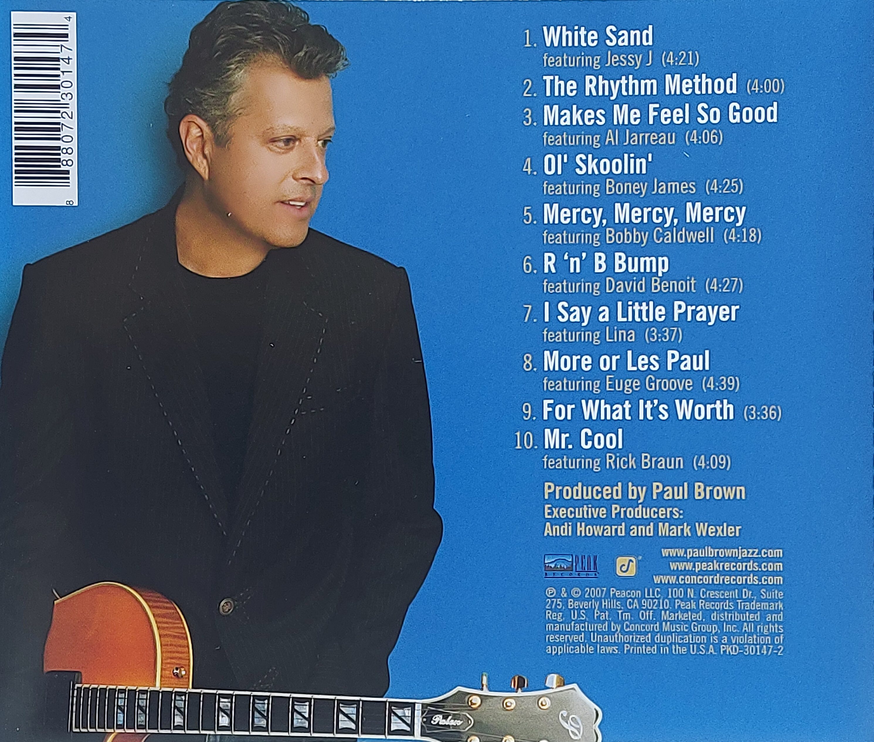 Used CD,Paul Brown & Friends(Boney James,David Benoit,Al Jarreau)- White Sand (A)(Guitar)(Jazz)(instrumental)2007(USA)
