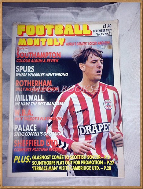 SOLD OUT:นิตยสารฟุตบอลต่างประเทศ FOOTBALL MONTHLY DEC.1989 สภาพดี
