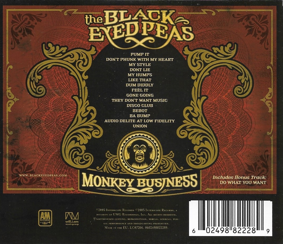 Used CD,The Black Eyed Peas - Monkey Business (B)(2005)(EU)