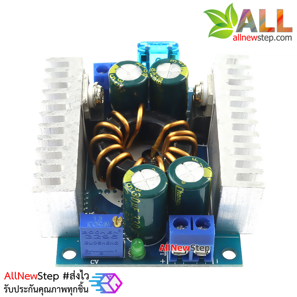 โมดูลแปลงไฟขึ้น Step up boost power supply 10-32V to 11-46V 150W HIGH POWER