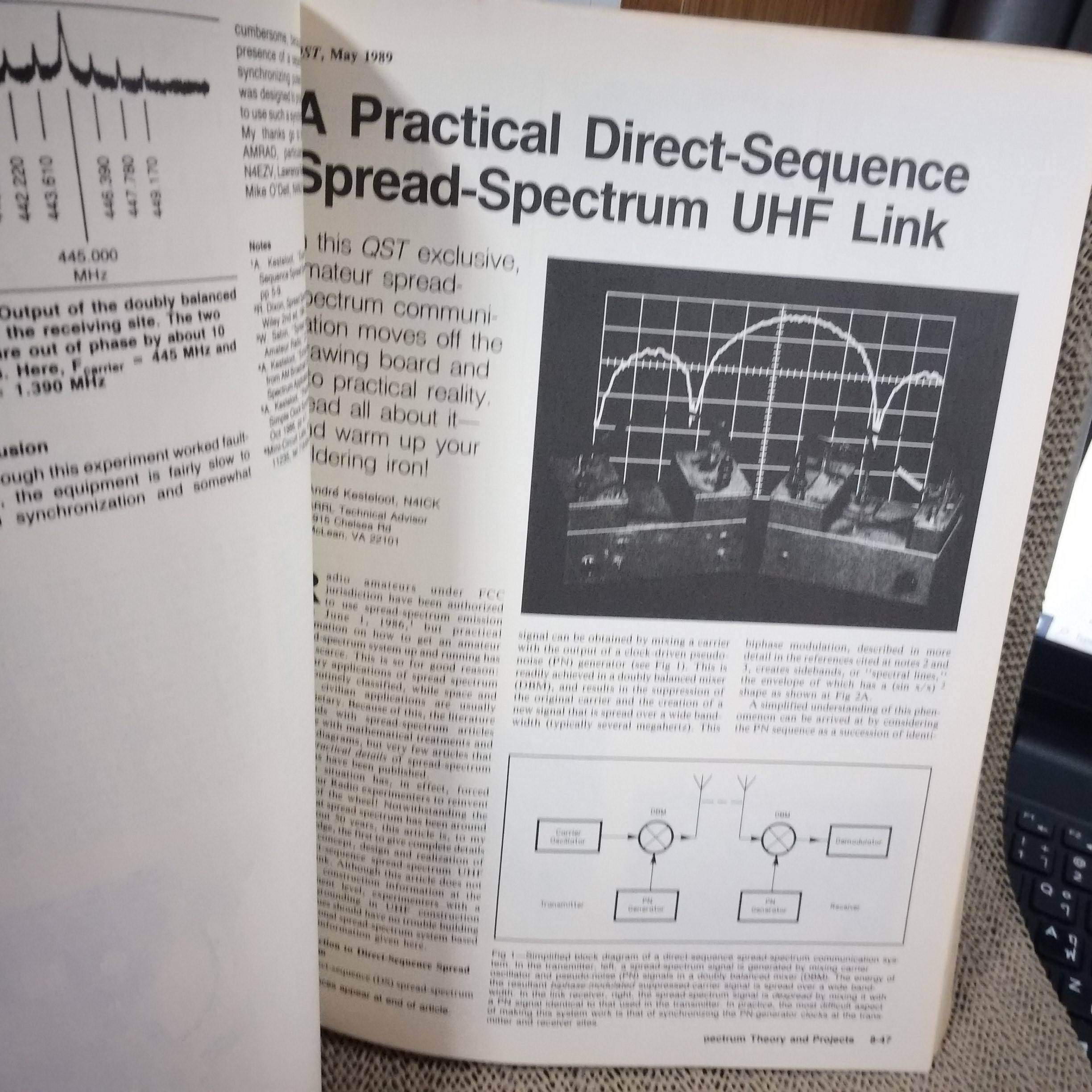THE ARRL SPREAD SPECTRUM SOURCEBOOK / ** หน้า / พิมพ์2534 / ด้านในสะอาด ไม่มีรอยขีดเขียน /