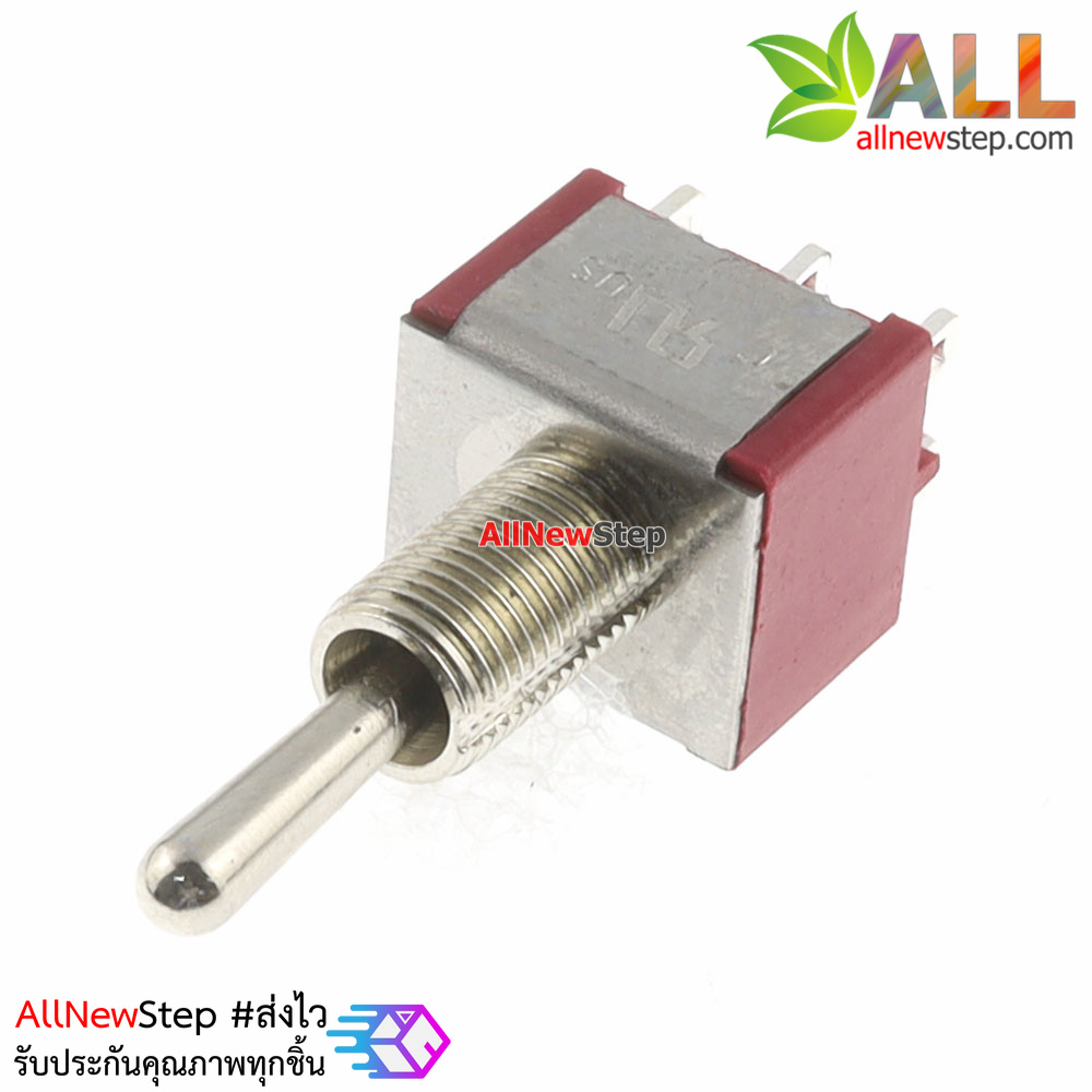 สวิตย์โยก 3 ทาง 6 ขา toggle switch MTS-223 250V 3A สีแดง