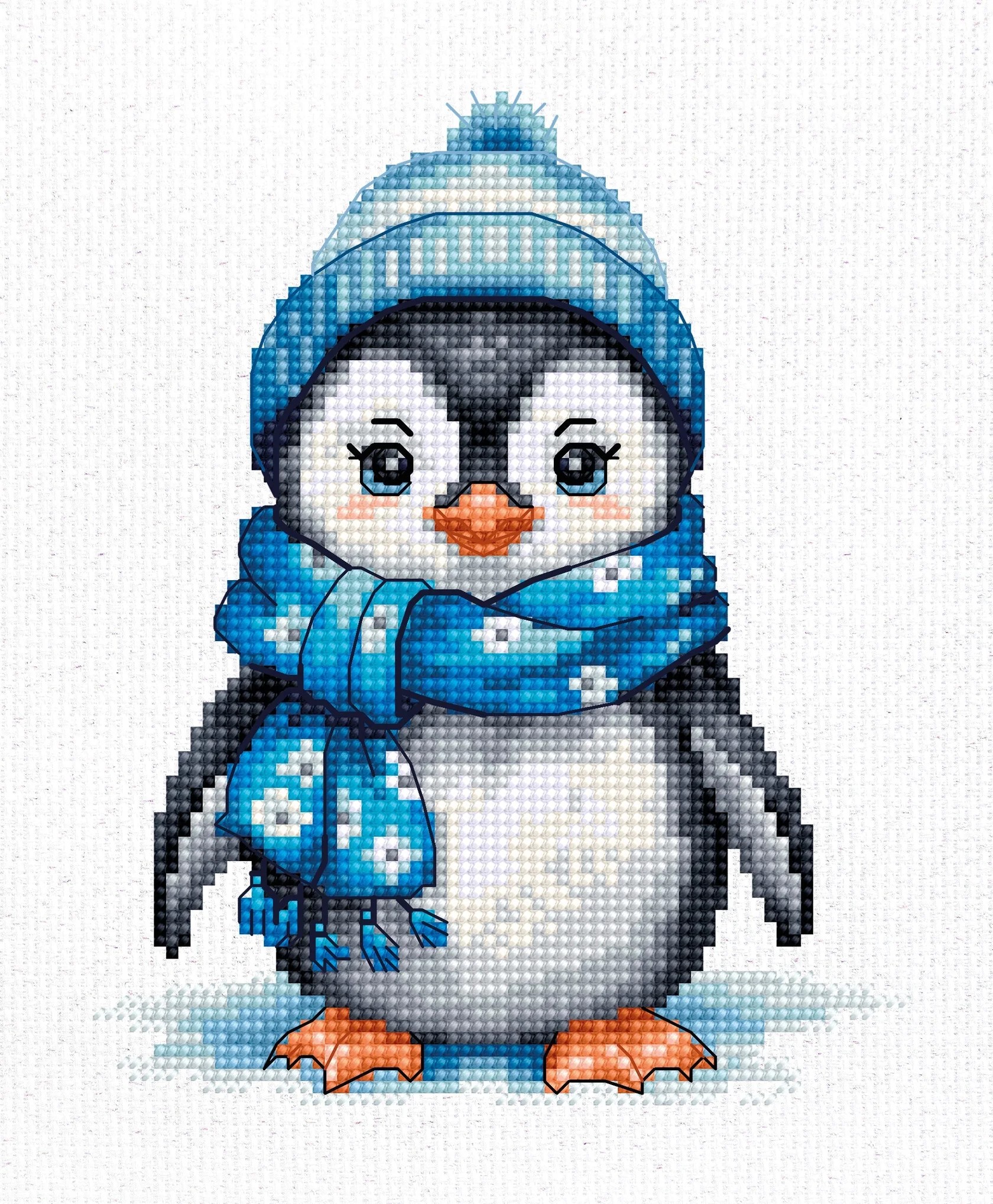 Luca-S ชุดปักครอสติช Penguin