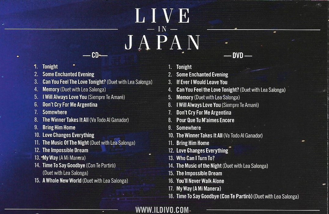 CD+DVD,IL Divo - A Musical Affair Live In Japan (2014)(Thai)