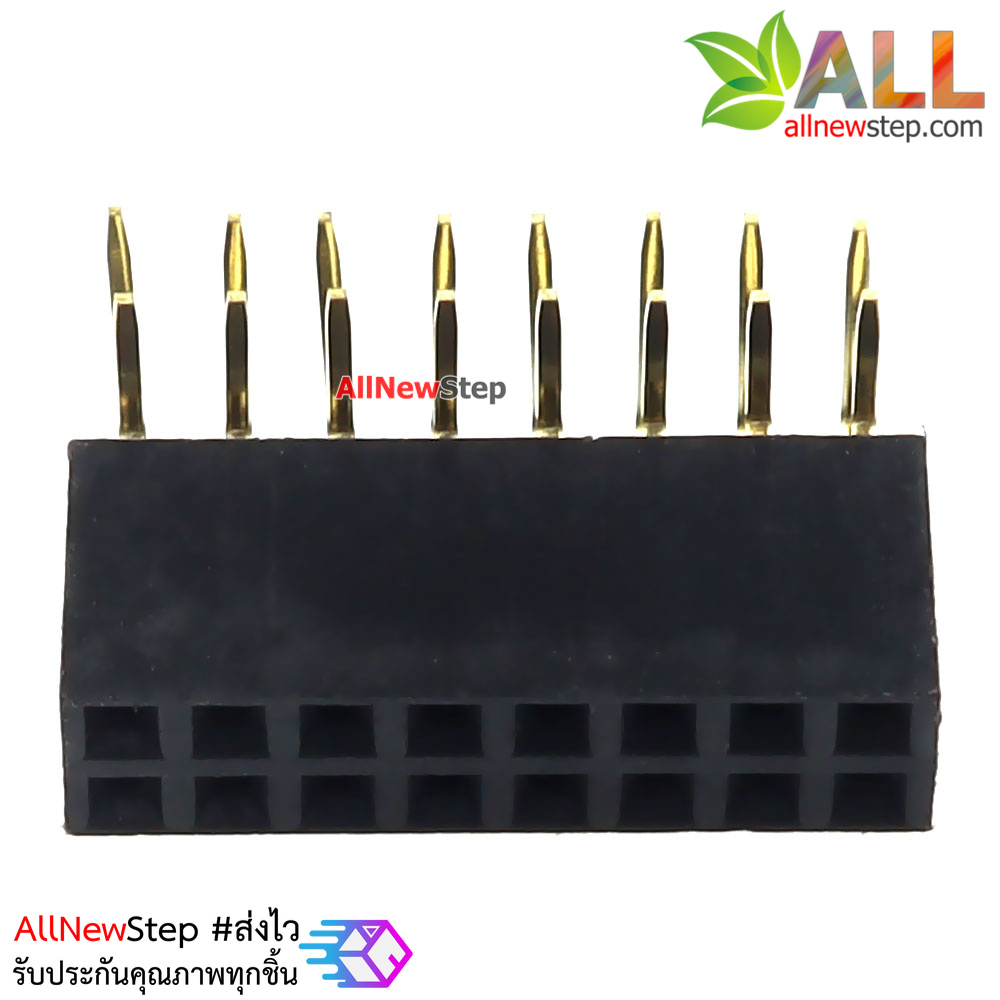 ขาก้างปลาตัวเมียแบบฉาก 2x8 ขา Double Row Hole Jack 2x8 PIN Header 2.54mm