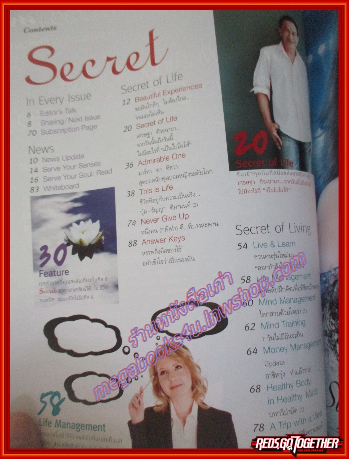 นิตยสารซีเคร็ต นิตยสารSECRET ฉบับที่089 ปี2555 ปก เศรษฐา ศิระฉายา