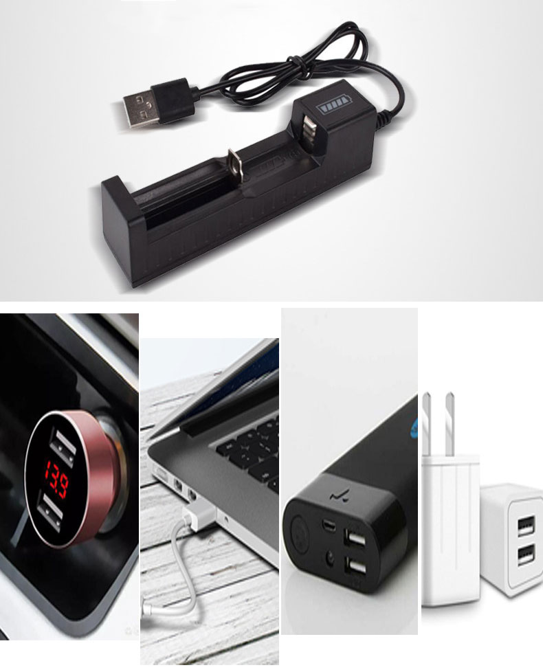 เครื่องชาร์จถ่าน 18650 แบบ USB charger lithium battery 4.2V