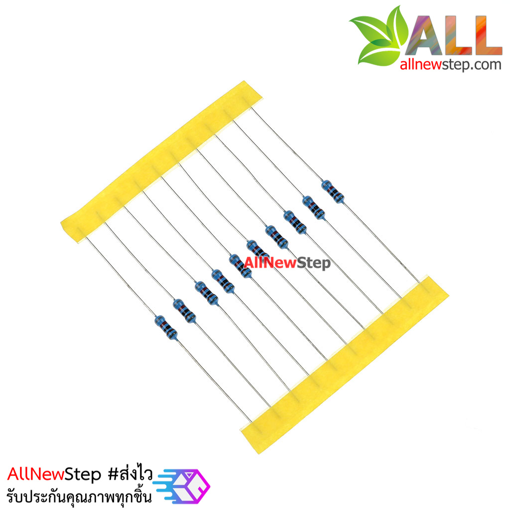 ตัวต้านทาน 8.2 K 1/4W Metal film 8.2k 1% จำนวน 10 ชิ้น