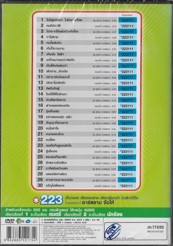 DVD Karaoke,หลวงไก่ นุ้ย สุวีณา - พี่หลวงควงสาวนุ้ย 30 เพลงฮิตจุใจ ร้องได้ทุกเพลง(ดีวีดี คาราโอเกะ)(ลูกทุ่ง)(2555)