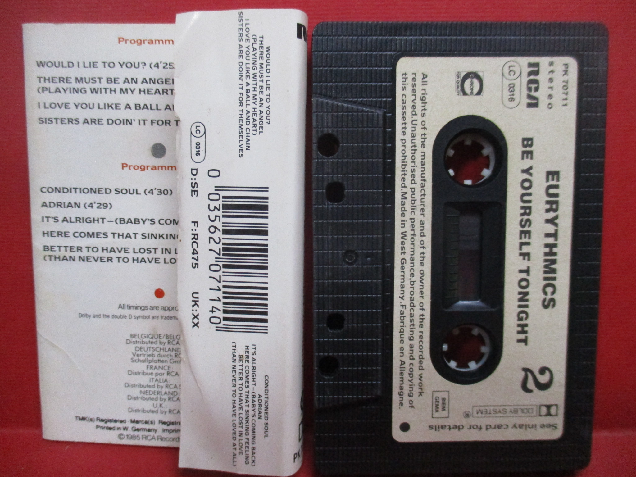 เทปเพลงสากล Eurythmics – Be Yourself Tonight