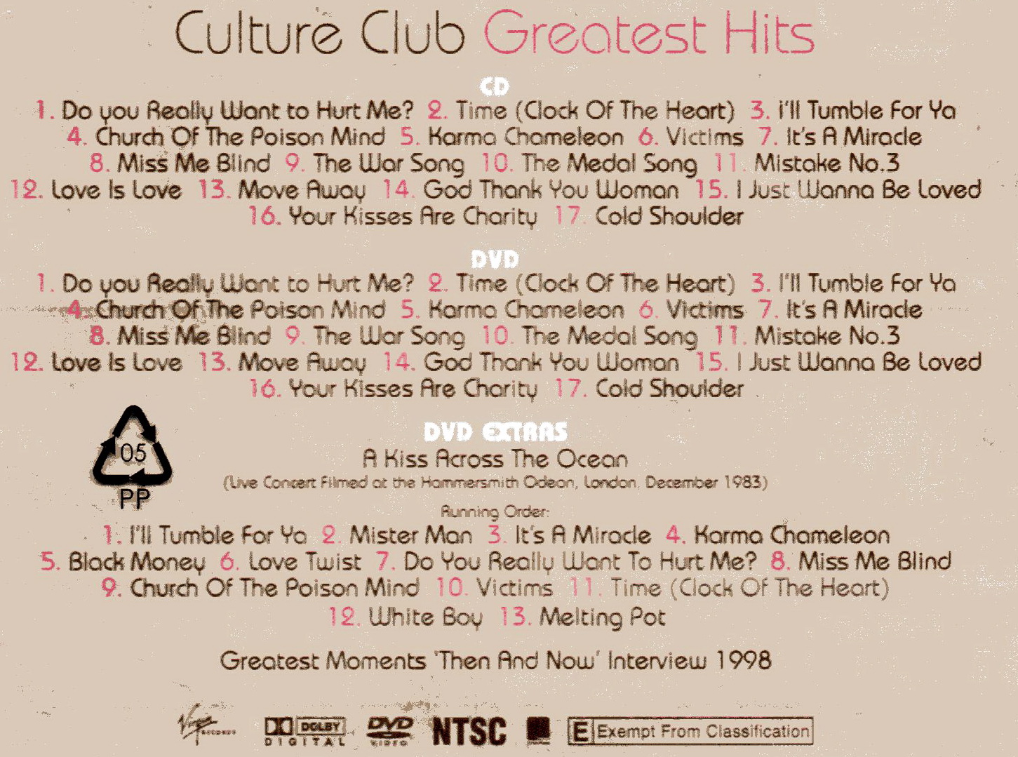 CD+DVD,Culture club - Greatest Hits (2010)(Boy George)(EU)