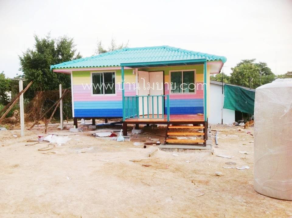 บ้านน็อคดาวน์ ขนาด 4*6 เมตร (1 ห้องนอน 1 ห้องน้ำ 1ห้องนั่งเล่น)