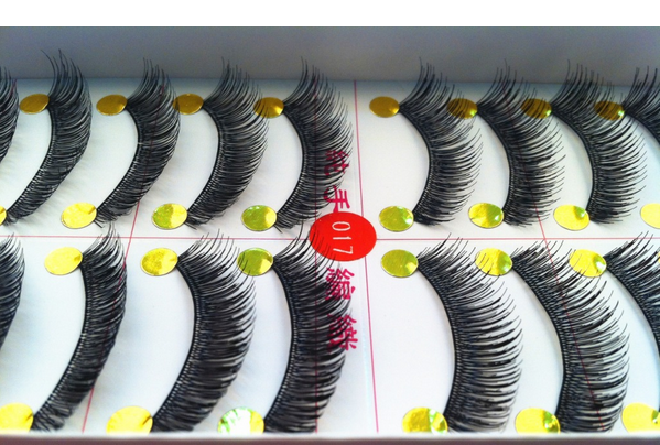 V-017 ขนตาเอ็นใส (ขายปลีก) เเพ็คละ 10 คู่ ขายยกเเพ็ค