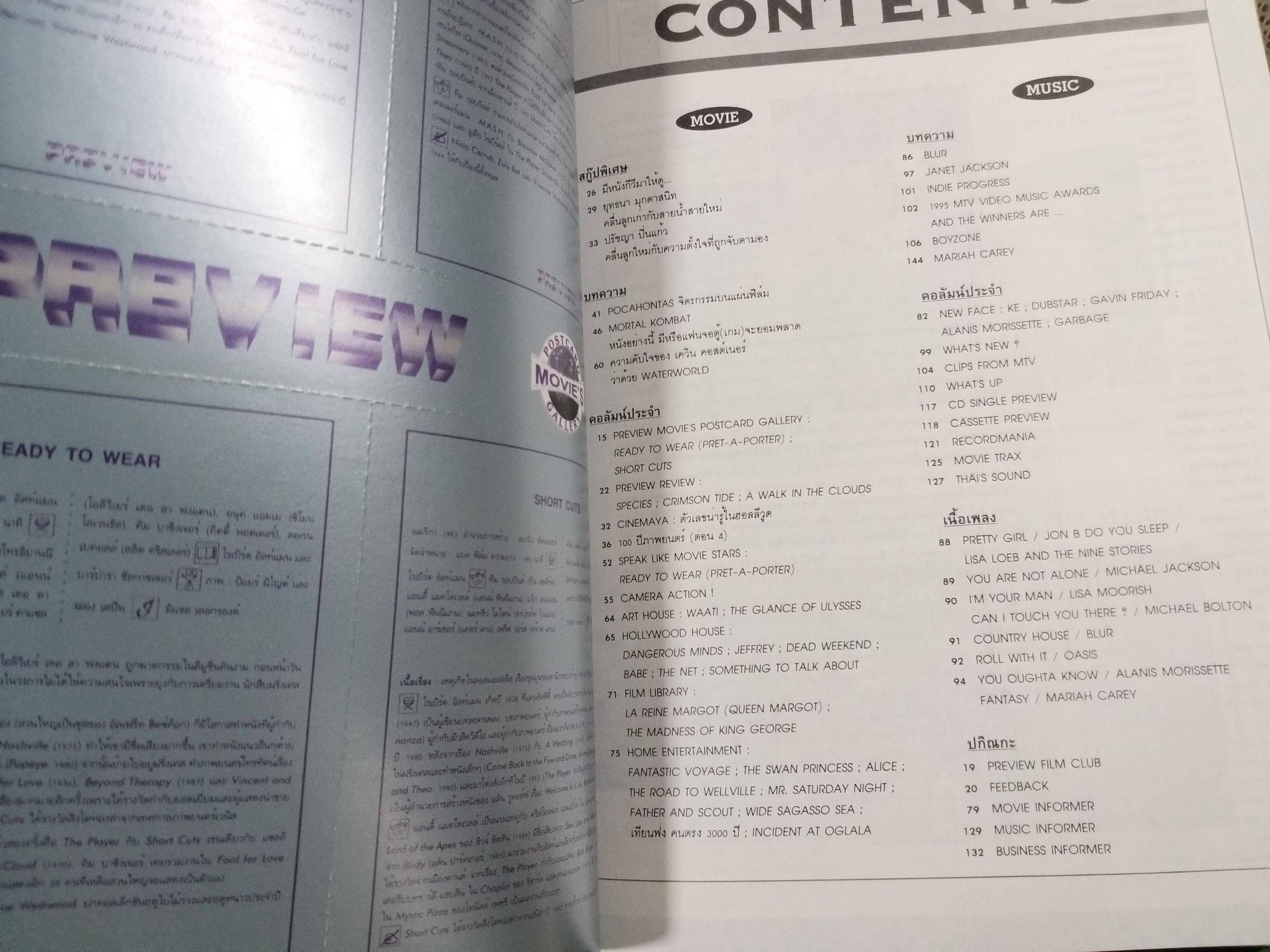 นิตยสารPREVIEW พรีวิว ฉบับที่11 ปี2538