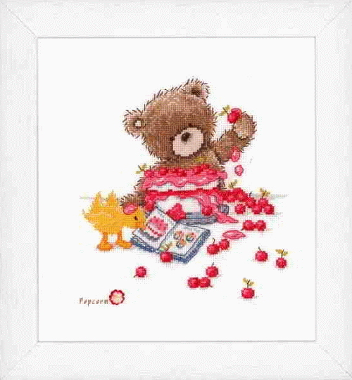 Vervaco ชุดปัก Popcorn the Bear : Baking Pie