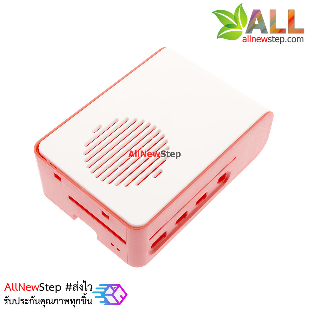 กล่องเคส Raspberry Pi 4 4B cooling fan injection molding ABS protective shell box สีแดง