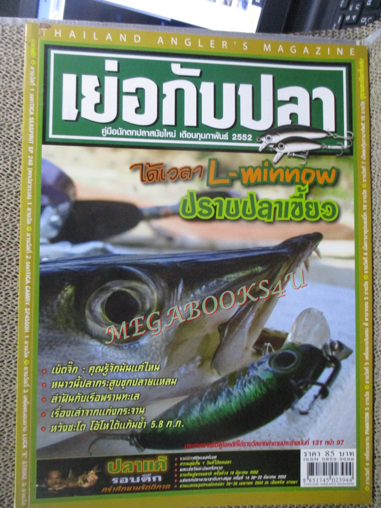 นิตยสาร เย่อกับปลา ฉบับที่133 ปี2552 ปลากระสูบ