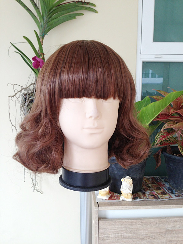 C1130 วิกผมลอนสั้น หน้าม้า