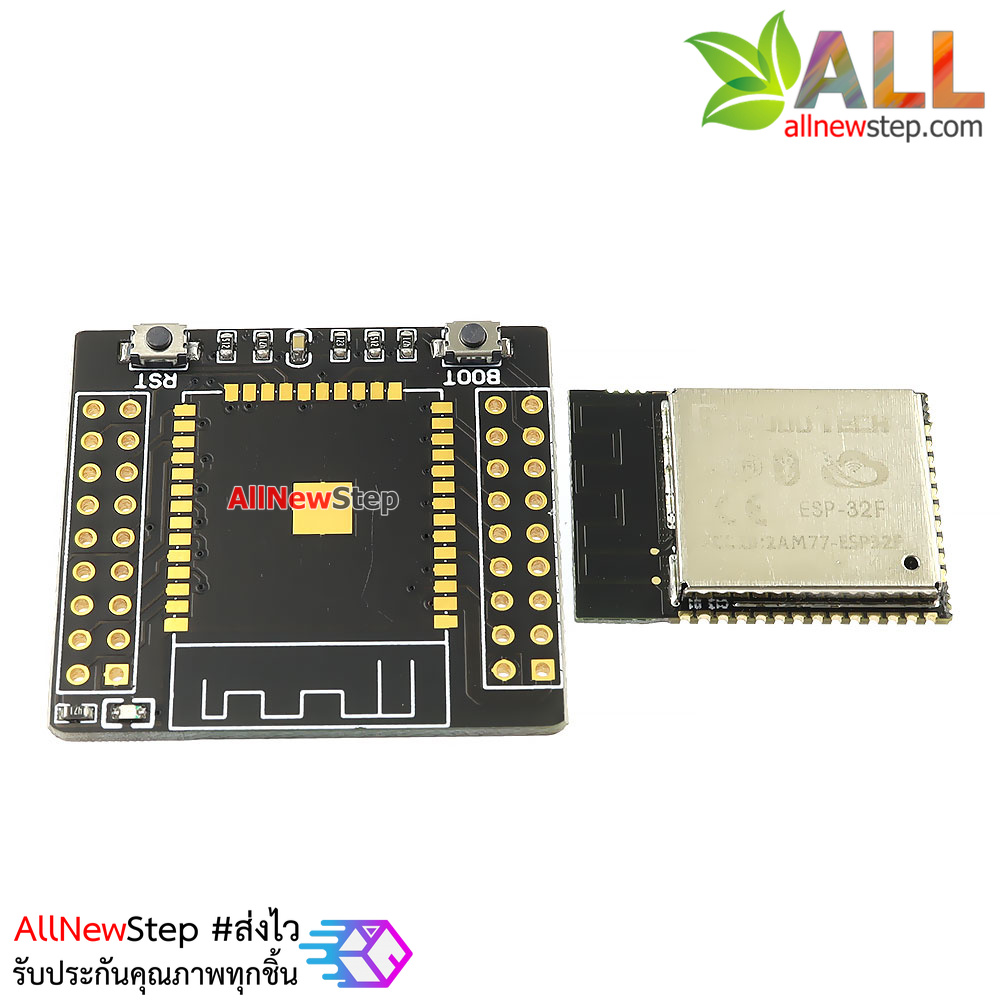 โมดูล ESP32 ESP-32F module + interposer board WiFi Bluetooth dual-core IoT