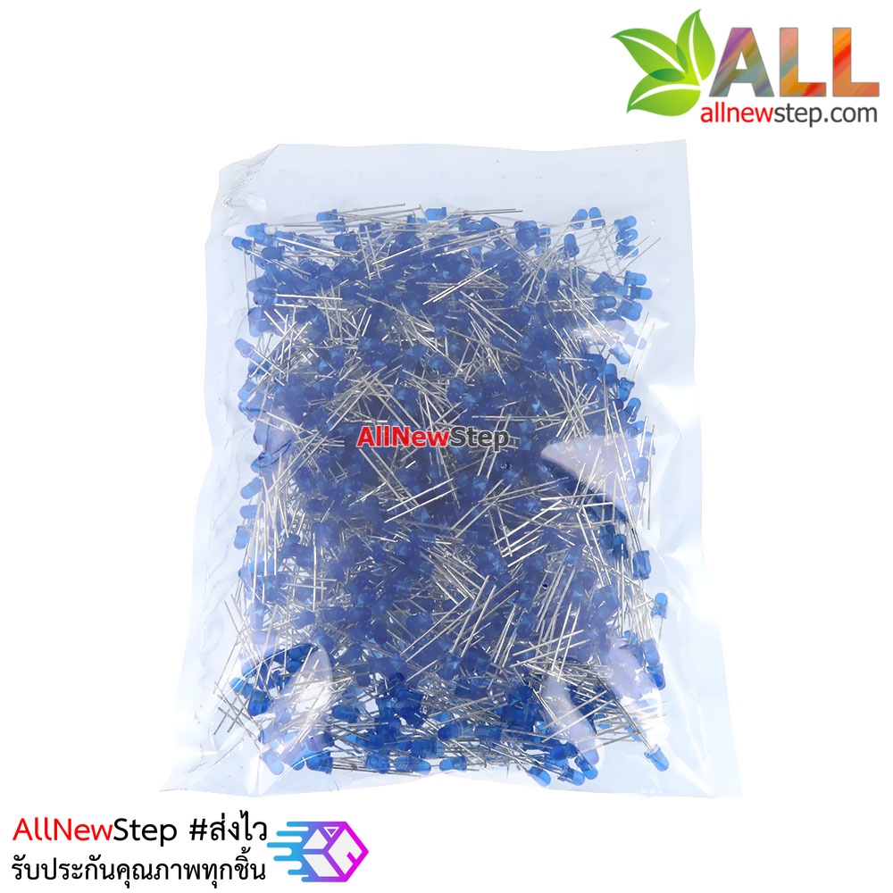 LED 3mm LED สีน้ำเงิน จำนวน 1000 ดวง led 1000