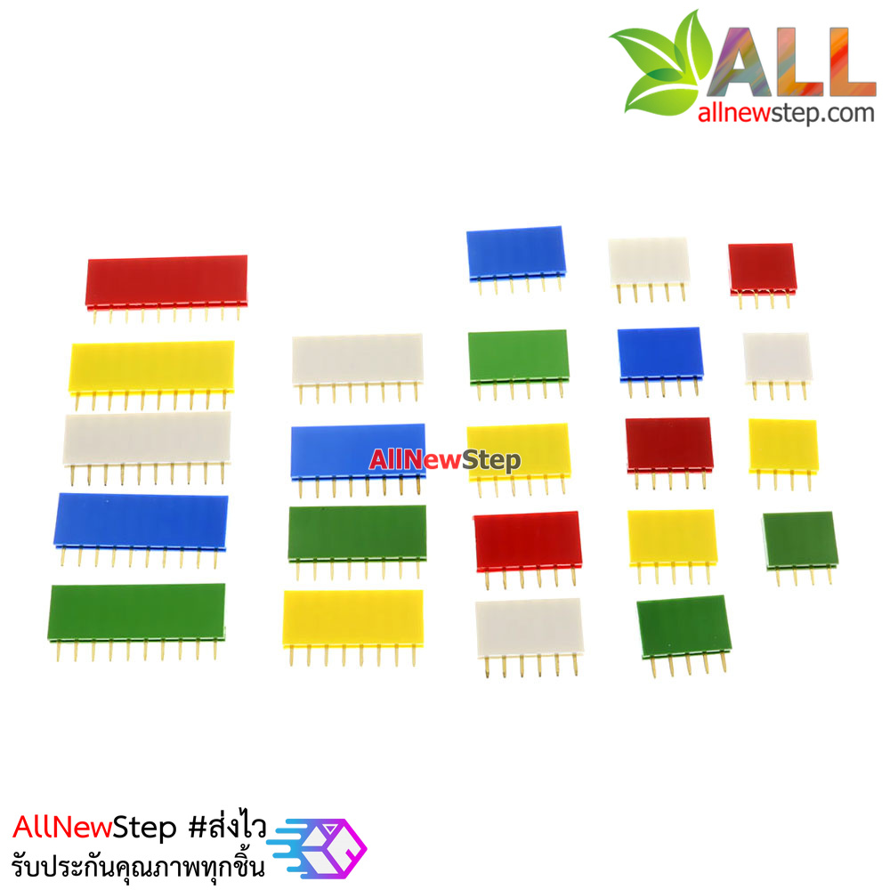 Pin header Female Header Single Row 2.54mm 10p Pin1x10 สีแดง